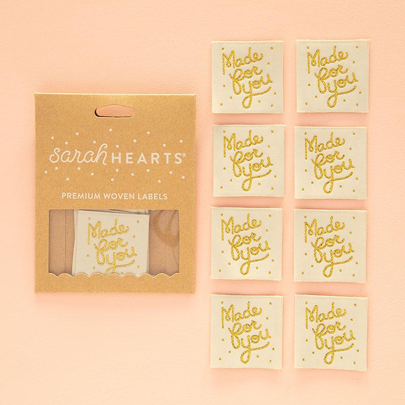 Sew Labels Made You Gold Woven Label and Tag Sarah Hearts