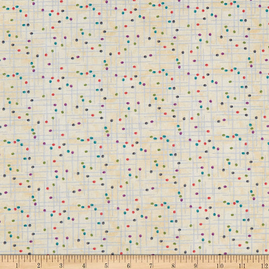 Sew Be It Pins Allover Cream Sewing Materials Lola Molina Wilmington Prints Cotton Fabric