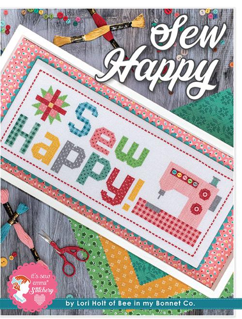 Sew Happy Cross Stitch Pattern Lori Holt of Bee in my Bonnet Its Sew Emma ISE-453