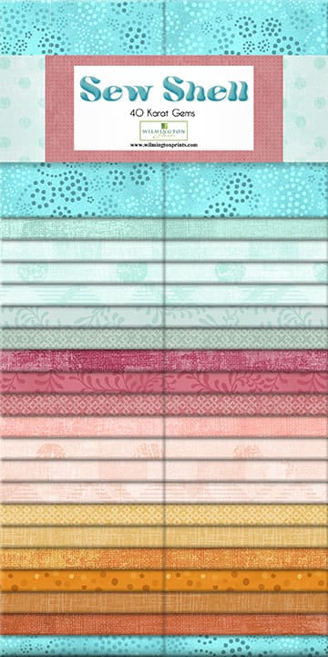 Sew Shell 2.5" Strips Roll Karat Gems 40pcs Wilmington Prints Cotton Fabric WP-842-178-842 | US Fabric Shop
