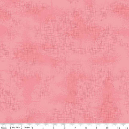 Shab Texture Crosshatched Blender Peony Pink Lori Holt Riley Blake Cotton Fabric