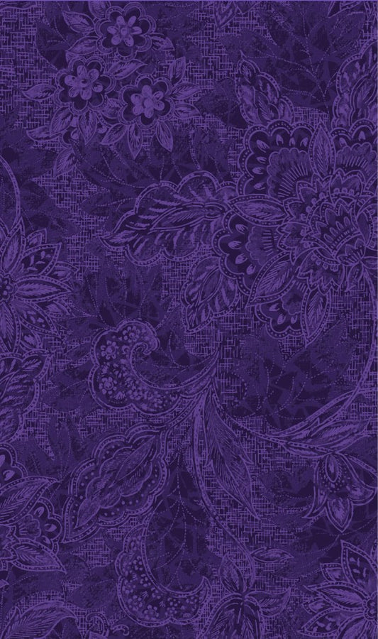 Shadows 118" Wide back Amethyst Oasis Fabrics Cotton Fabric OA-1830809
