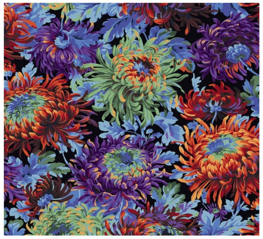 Shaggy Black Philip Jacobs Classics Kaffe Fassett Collective Free Spirit Cotton Fabric