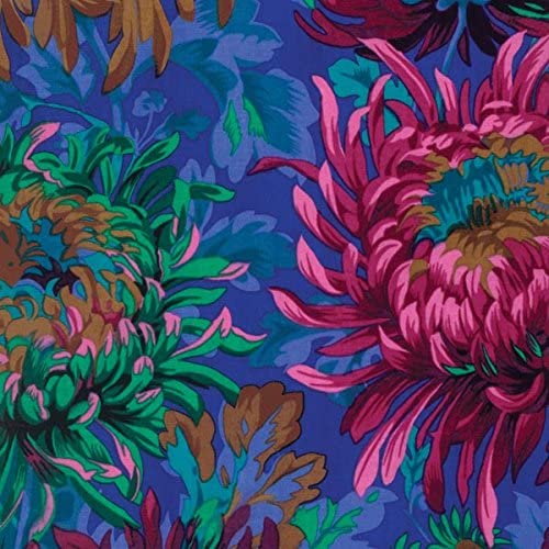 Shaggy Cobalt Blue Philip Jacobs Classics Kaffe Fassett Collective Free Spirit Cotton Fabric