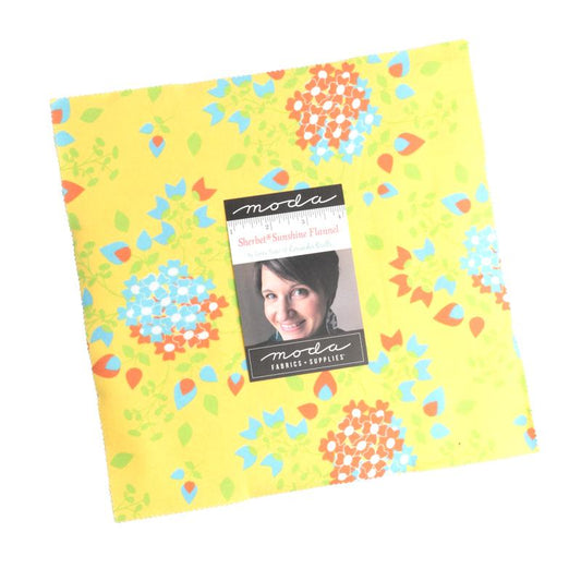 Sherbet Sunshine Flannel 10" Squares Layer Cake 42pcs Corey Yoder Moda Cotton Flannel Fabric MD-29220LCF