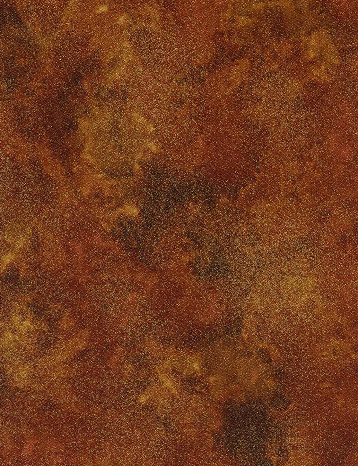 Shimmer Rust Auburn Tonal Gold Metallic Dust Timeless Treasures Cotton Fabric