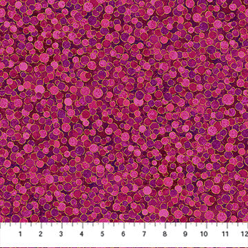 Shimmer Basics Metallic Multi Dot Bubble Gum Pink Deborah Edwards Northcott Cotton Fabric NC-27895M-28 | US Fabric Shop