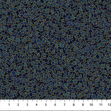 Shimmer Basics Metallic Multi Dot Dusk Blue Deborah Edwards Northcott Cotton Fabric NC-27895M-48 | US Fabric Shop