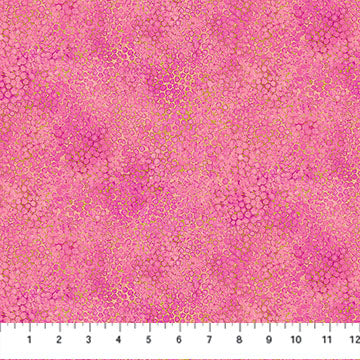 Shimmer Basics Metallic Pebbles Bubble Gum Pink Deborah Edwards Northcott Cotton Fabric NC-27897M-28 | US Fabric Shop