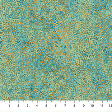 Shimmer Basics Metallic Pebbles Dawn Teal Deborah Edwards Northcott Cotton Fabric NC-27897M-68 | US Fabric Shop
