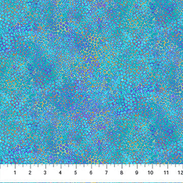 Shimmer Basics Metallic Pebbles Deep Sea Blue Deborah Edwards Northcott Cotton Fabric NC-27897M-44 | US Fabric Shop