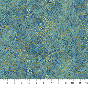 Shimmer Basics Metallic Pebbles Dusk Green Deborah Edwards Northcott Cotton Fabric NC-27897M-48 | US Fabric Shop