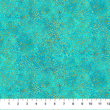 Shimmer Basics Metallic Pebbles Lagoon Blue Deborah Edwards Northcott Cotton Fabric NC-27897M-66 | US Fabric Shop