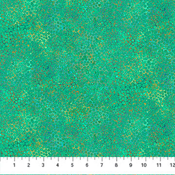 Shimmer Basics Metallic Pebbles Peacock Teal Deborah Edwards Northcott Cotton Fabric NC-27897M-78 | US Fabric Shop