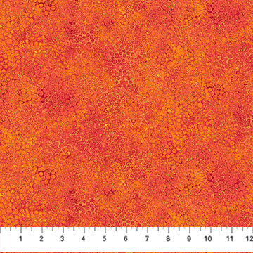 Shimmer Basics Metallic Pebbles Tutti Fruiti Orange Deborah Edwards Northcott Cotton Fabric NC-27897M-24 | US Fabric Shop