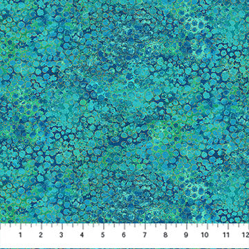 Shimmer Basics Metallic River Rocks Lagoon Blue Deborah Edwards Northcott Cotton Fabric NC-27896M-66 | US Fabric Shop