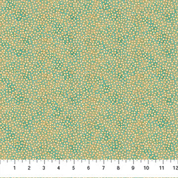 Shimmer Basics Metallic Tiny Dots Dawn Green Deborah Edwards Northcott Cotton Fabric NC-27898M-68 | US Fabric Shop