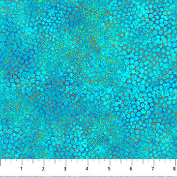 Shimmer Enigma Pebbles Dark Turquoise Blue Deborah Edwards Northcott Fabrics Cotton Fabric NC-28186M-66