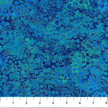 Shimmer Enigma River Rocks Blue Multi Deborah Edwards Northcott Fabrics Cotton Fabric NC-28185M-46