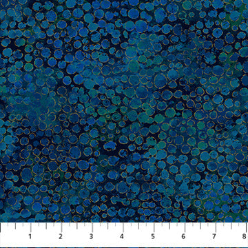 Shimmer Enigma River Rocks Dark Blue Multi Deborah Edwards Northcott Fabrics Cotton Fabric NC-28185M-48