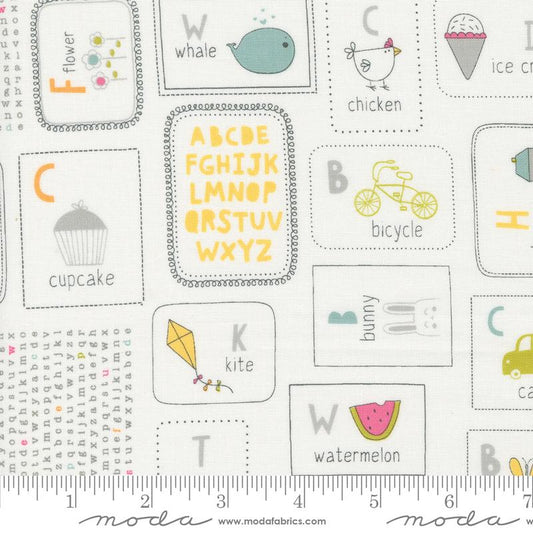 Shine Flashcards Cloud Multi Sweetwater Moda Cotton Fabric