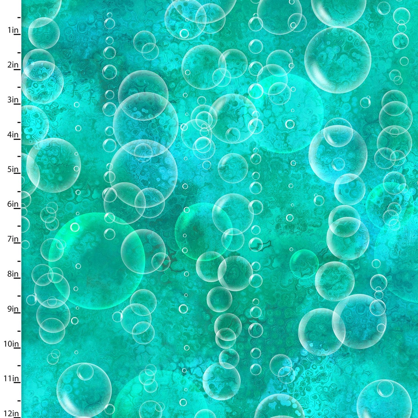 Shining Sea Tonal Bubbles Turquoise Connie Haley 3 Wishes Fabrics Cotton Fabric