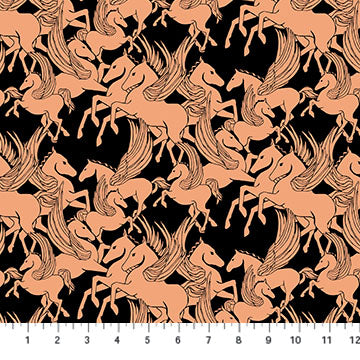 Shooting Star Mythology Antique Black Anna Maria Parry Northcott Cotton Fabric NC-AMT119-99L