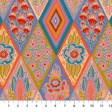 Shooting Star Socialite Periwinkle Purple Anna Maria Parry Northcott Cotton Fabric NC-AMT116-63V