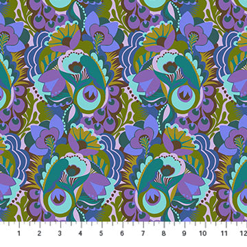 Shooting Star Unfurl Storm Gray Anna Maria Parry Northcott Cotton Fabric NC-AMT120-83C