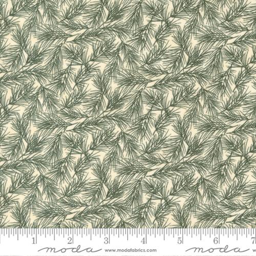 Shoppes Main Evergreen Blenders Ecru Cream Holly Taylor Moda Cotton Fabric