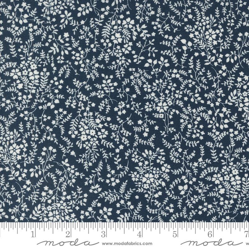 Shoreline Breeze Small Floral Navy Blue Camille Roskelley Moda Cotton Fabric