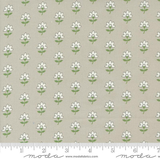 Shoreline Coastal Florals Grey Camille Roskelley Moda Cotton Fabric