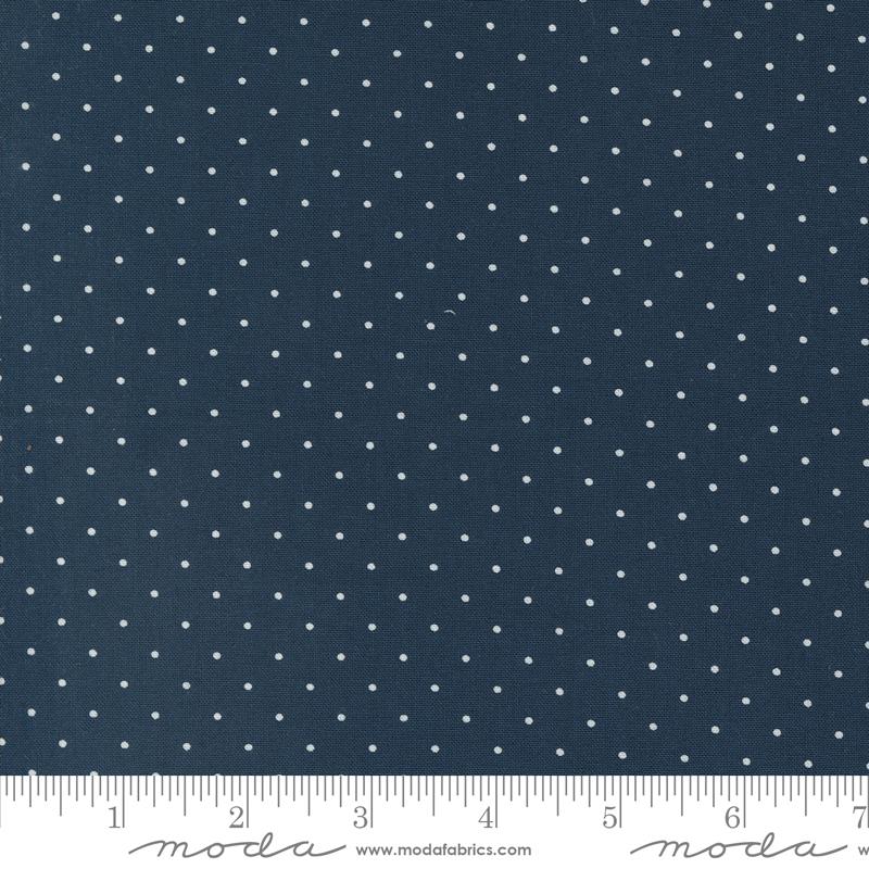 Shoreline Dots Navy Dark Blue Camille Roskelley Moda Cotton Fabric