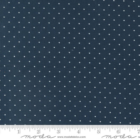 Shoreline Dots Navy Dark Blue Camille Roskelley Moda Cotton Fabric