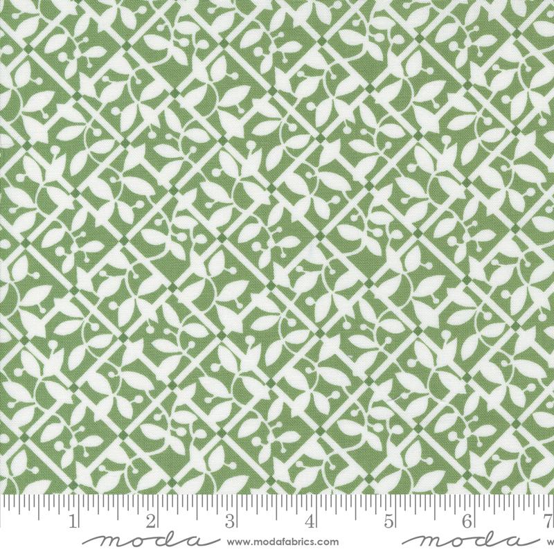 Shoreline Lattice Check and Plaid Green Camille Roskelley Moda Cotton Fabric