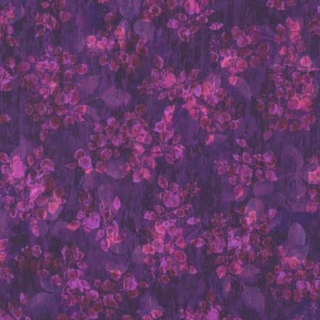 Sienna Leaves Aubergine Purple Studio RK Robert Kaufman Cotton Fabric