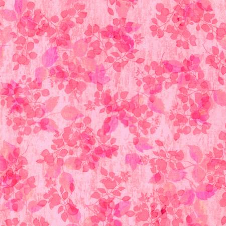 Sienna Leaves Blossom Pink Studio RK Robert Kaufman Cotton Fabric