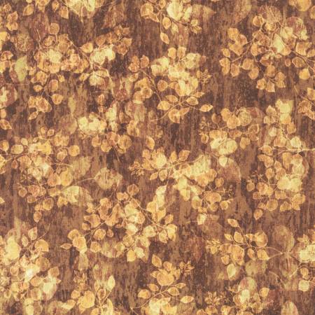 Sienna Leaves Hazelnut Brown Studio RK Robert Kaufman Cotton Fabric