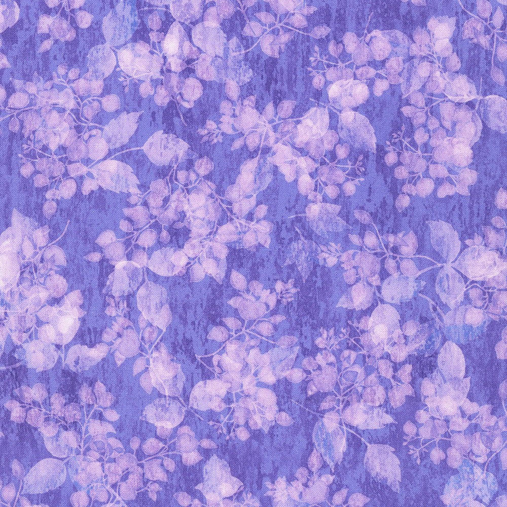 Sienna Leaves Hydrangea Purple Studio RK Robert Kaufman Cotton Fabric | US Fabric Shop
