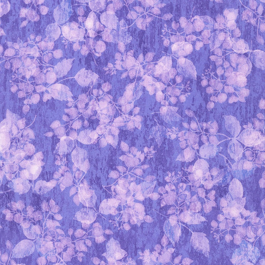 Sienna Leaves Hydrangea Purple Studio RK Robert Kaufman Cotton Fabric