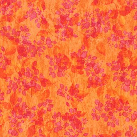 Sienna Leaves Orange Studio RK Robert Kaufman Cotton Fabric