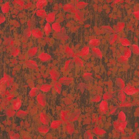 Sienna Leaves Red Studio RK Robert Kaufman Cotton Fabric