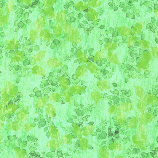 Sienna Leaves Sprout Green Studio RK Robert Kaufman Cotton Fabric