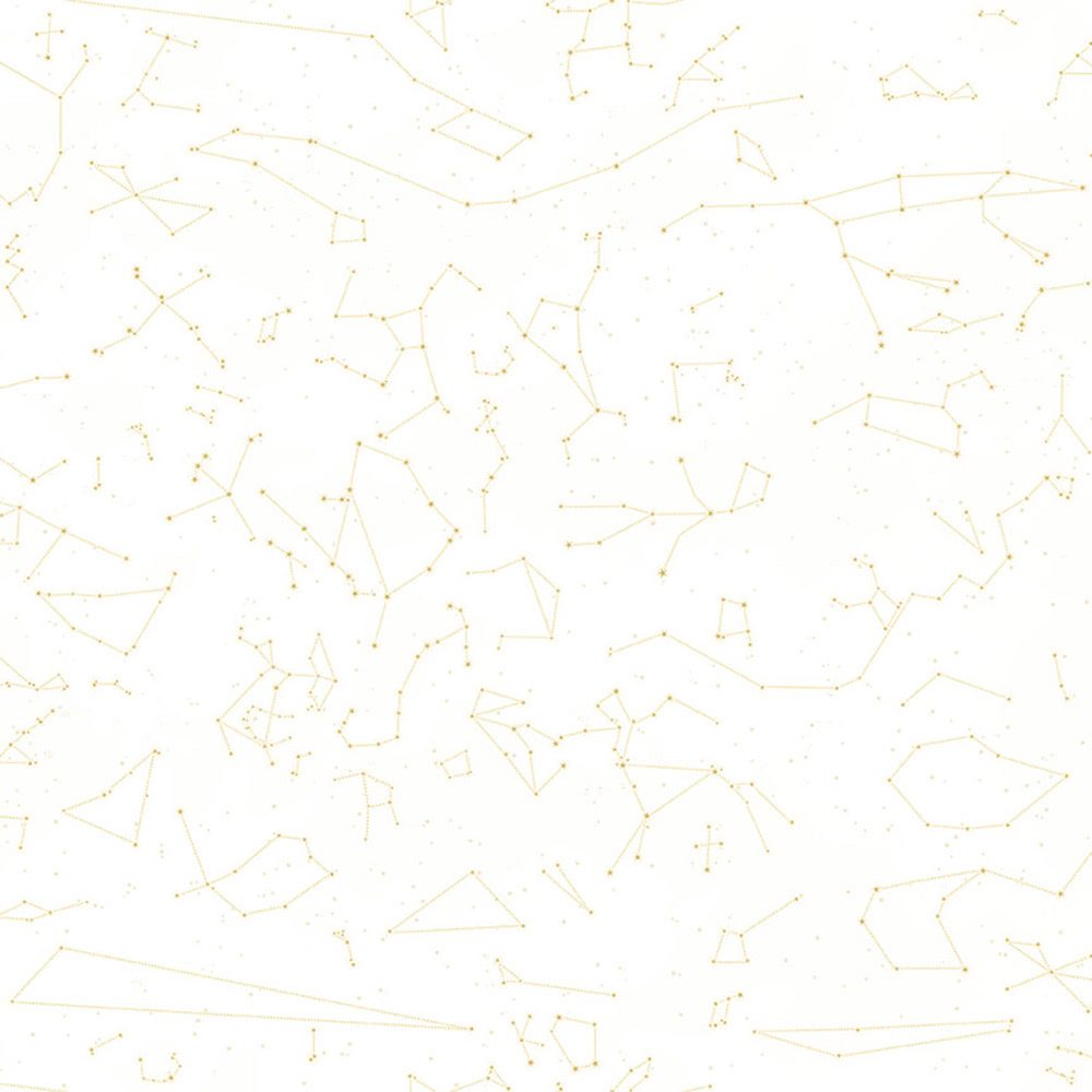 Signs from Above Constellation Map Cream Metallic Salt Meadow Studios Henry Glass Cotton Fabric