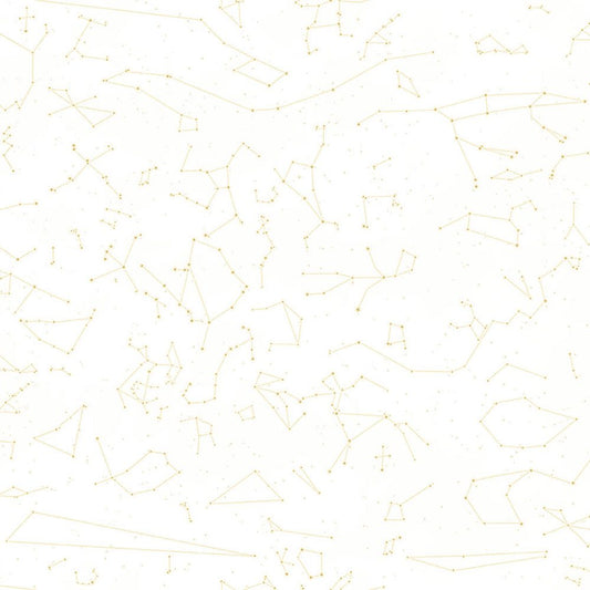 Signs from Above Constellation Map Cream Metallic Salt Meadow Studios Henry Glass Cotton Fabric