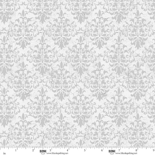 Silent Night Damask Silver Studio 731 Blank Quilting Cotton Fabric BQ-4702-90