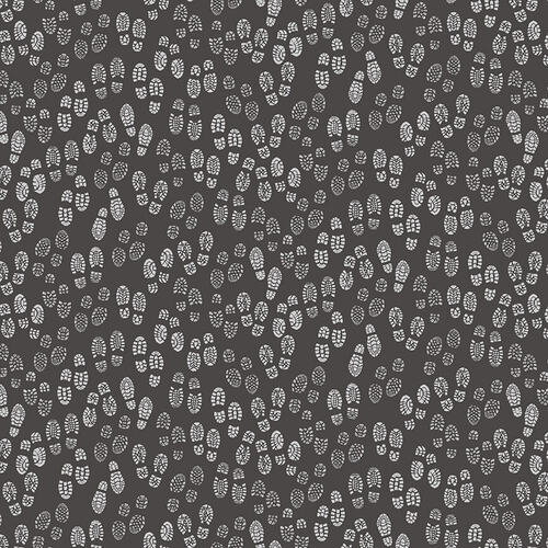 Silent Sports Footprints Dark Brown Judy Gauthier Studio E Cotton Fabric