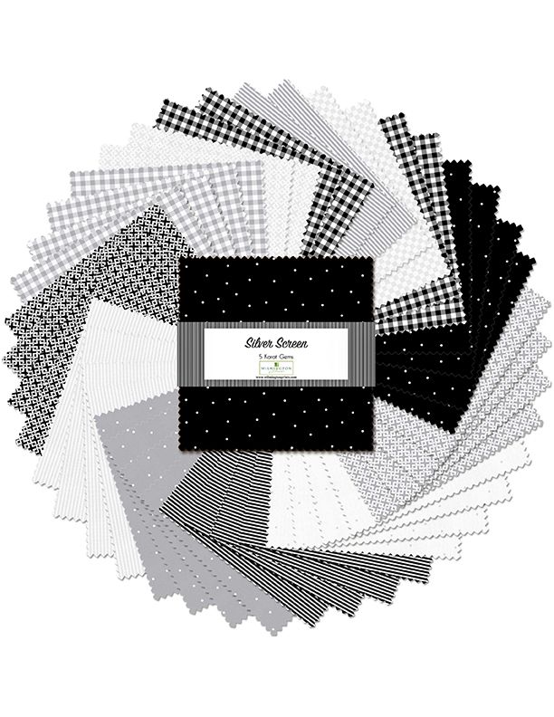 Silver Screen 5" Squares Karat Gems Wilmington Prints Cotton Fabric | US Fabric Shop