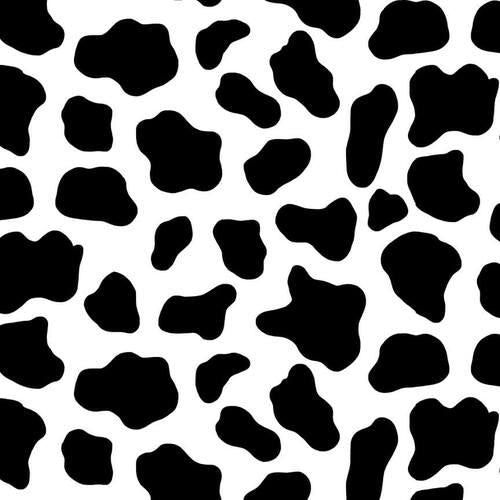 Skin Deep Cow Prints Black and White Blank Quilting Cotton Fabric