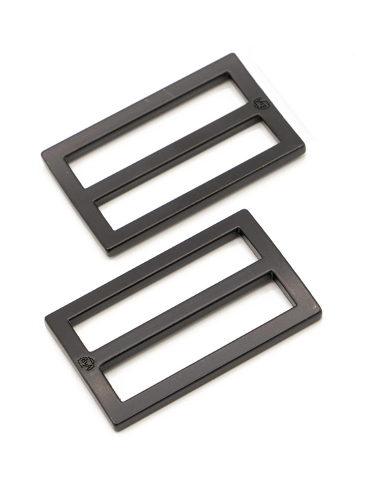 Slider Flat Widemouth 1.5" Black Metal 2ct ByAnnie BYA-HAR1.5SLBMTWO
